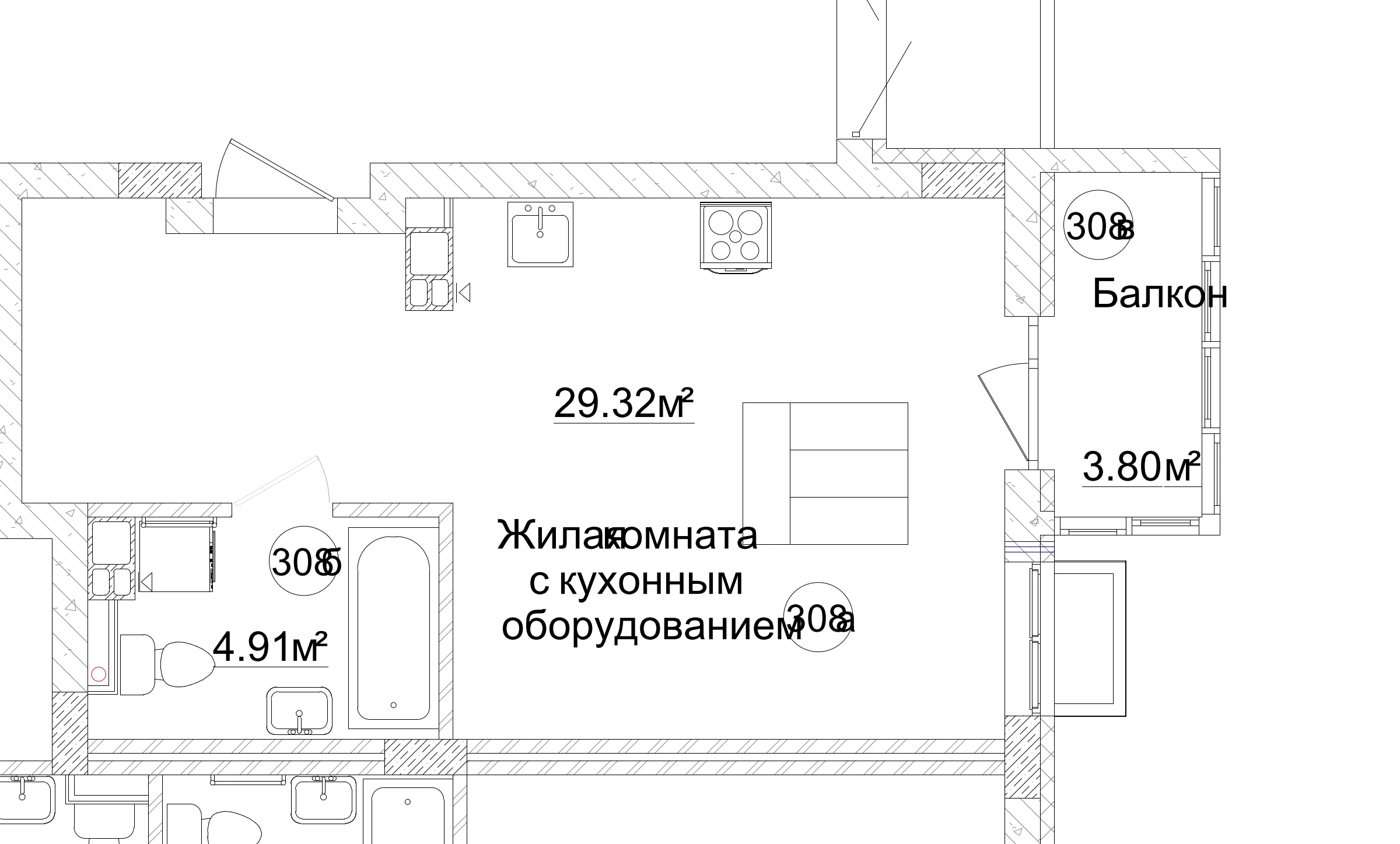 План квартиры №45 — Технический план